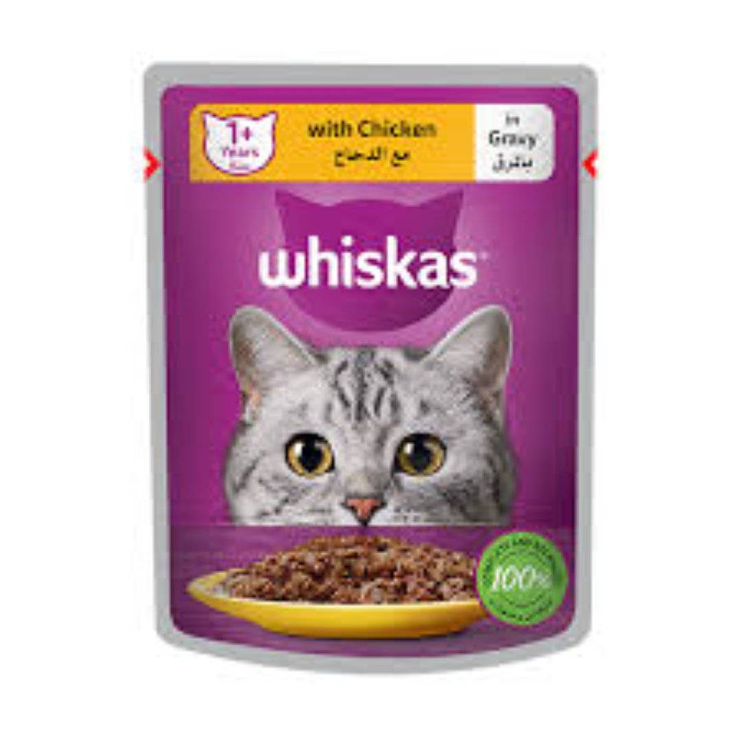 WHISKAS POUCH CHICKEN IN GRAVY 100G
